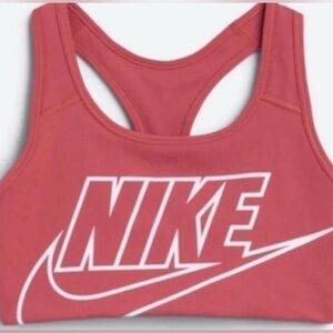 Nike Coral-Red Racerback Sports Bra with White Logo NWT Size Xsmall its